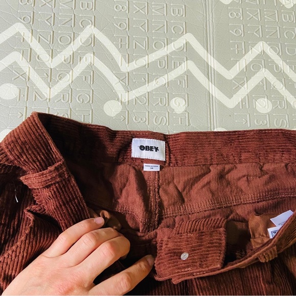 Vintage Retro obey double knee carpenter corduroy skateboarding loose fit pants - Picture 8 of 11